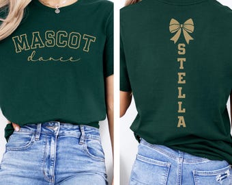 Custom Dance Shirt, Personalized Dancer Mom Tshirt, Ballet Dancing Studio Tee, Competition Apparel, Glitter Long Sleeve T-shirt Spirit Wear