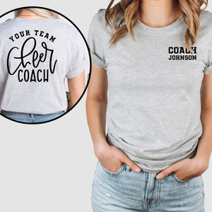 Custom Cheer Coach Shirt, Personalized Cheerleader Shirt, Game Day ...