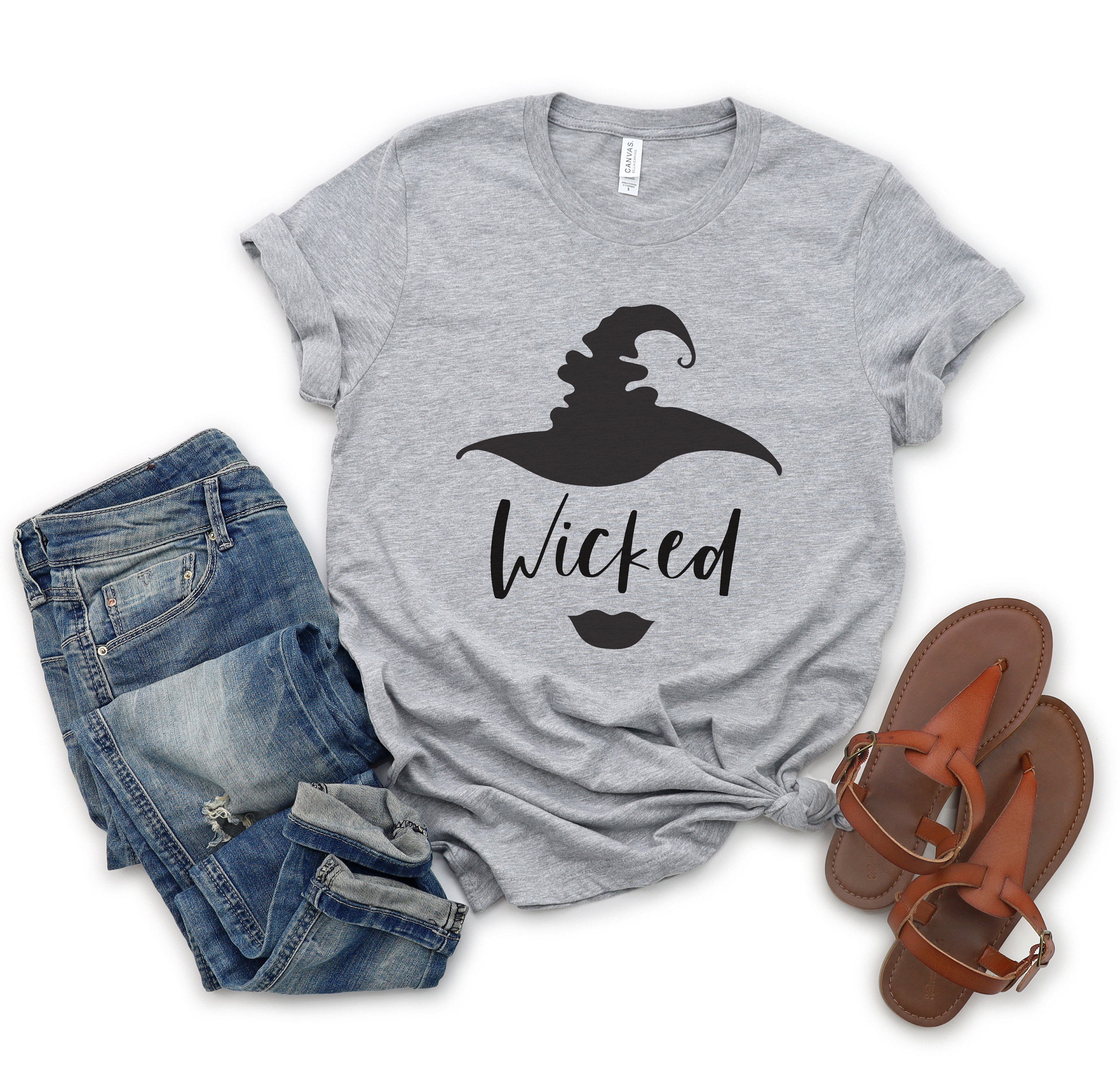 Wicked Shirt for Halloween, Witch Shirts for Women, Witch Hat With Lips ...