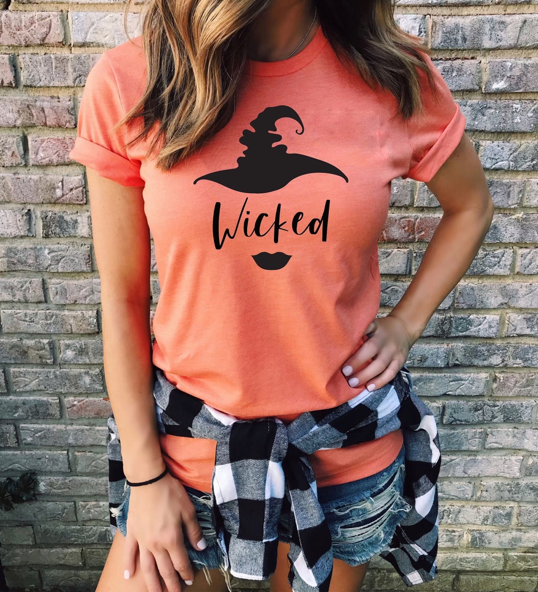 Wicked Shirt for Halloween, Witch Shirts for Women, Witch Hat With Lips ...