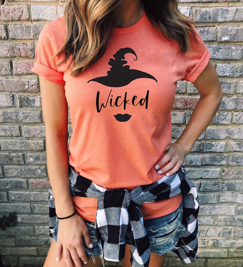 Wicked Shirt for Halloween, Witch Shirts for Women, Witch Hat With Lips ...