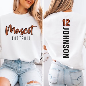 Custom Football Mom Shirt, Personalized Football Shirt, Game Day Football Shirts, Glitter Football Sweatshirt, Unisex Football Hoodie