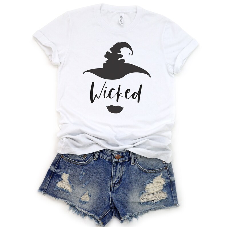 Wicked Shirt for Halloween, Witch Shirts for Women, Witch Hat With Lips ...