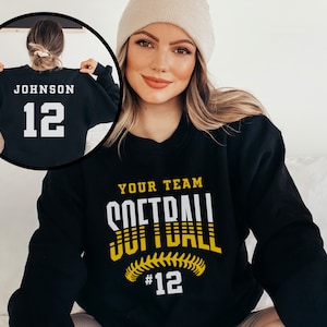 Custom Softball Mom Shirts, Team Mascot Softball Shirt, Game Day Softball Hoodie, Cute Softball Sweatshirt, Softball Mom Life Apparel
