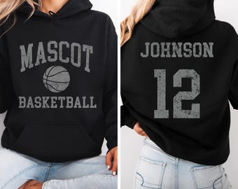 Custom Basketball Shirt, Personalized Basketball Mom Shirt, Game Day Basketball Hoodie, Basketball Dad Sweatshirt, Glitter Basketball Shirts