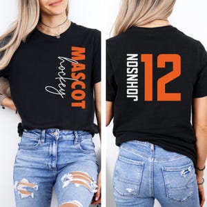 Custom Hockey Sweatshirt, Personalized Hockey Mom Shirt, Game Day Hockey Hoodie, Name and Number Hockey Sweatshirts, Hockey Dad Shirts image 3