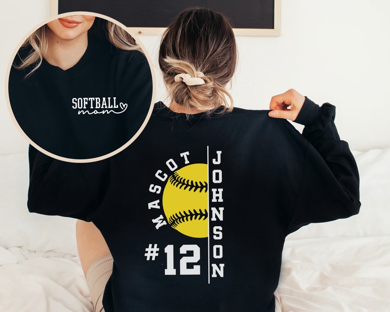 Custom Softball Mom Shirts Team Mascot Softball Shirt Game - Etsy