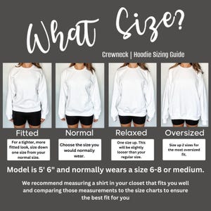Peut inclure: Guide de taille pour les sweat-shirts &agrave; col rond et &agrave; capuche. Le guide pr&eacute;sente quatre coupes diff&eacute;rentes&nbsp;: ajust&eacute;e, normale, d&eacute;contract&eacute;e et surdimensionn&eacute;e. Le mannequin mesure 1,68&nbsp;m et porte g&eacute;n&eacute;ralement une taille 38-40 ou un M. Le guide recommande de mesurer un sweat-shirt dans votre garde-robe qui vous va bien et de comparer ces mesures aux tableaux de tailles pour vous assurer d&rsquo;avoir la taille id&eacute;ale.
