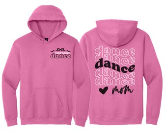 Custom Dance Mom Shirt, Personalized Dancer Mama Sweatshirt, Ballet Dancing Hoodie, Competition Apparel, Glitter Spirit Wear