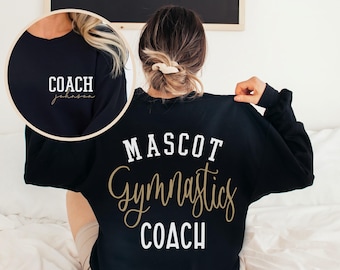 Custom Gymnastics Coach Shirt, Personalized Gymnastics Hoodie, Glitter Gymnastics Coach Sweatshirt, End of Season Gymnast Coach Gift Ideas