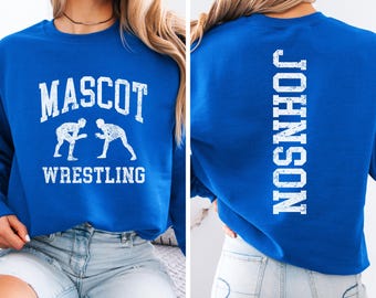 Custom Wrestling Shirt, Wrestling Mom Shirt,  Personalized Wrestling Hoodie, Glitter Wrestling Sweatshirt, Senior Wrestling Dad Shirts