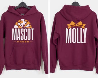 Custom Cheer Mom Shirt, Personalized Cheerleader Shirt, Game Day Cheer Hoodie, Glitter Cheer Sweatshirt, School Colors Cheerleading Shirt