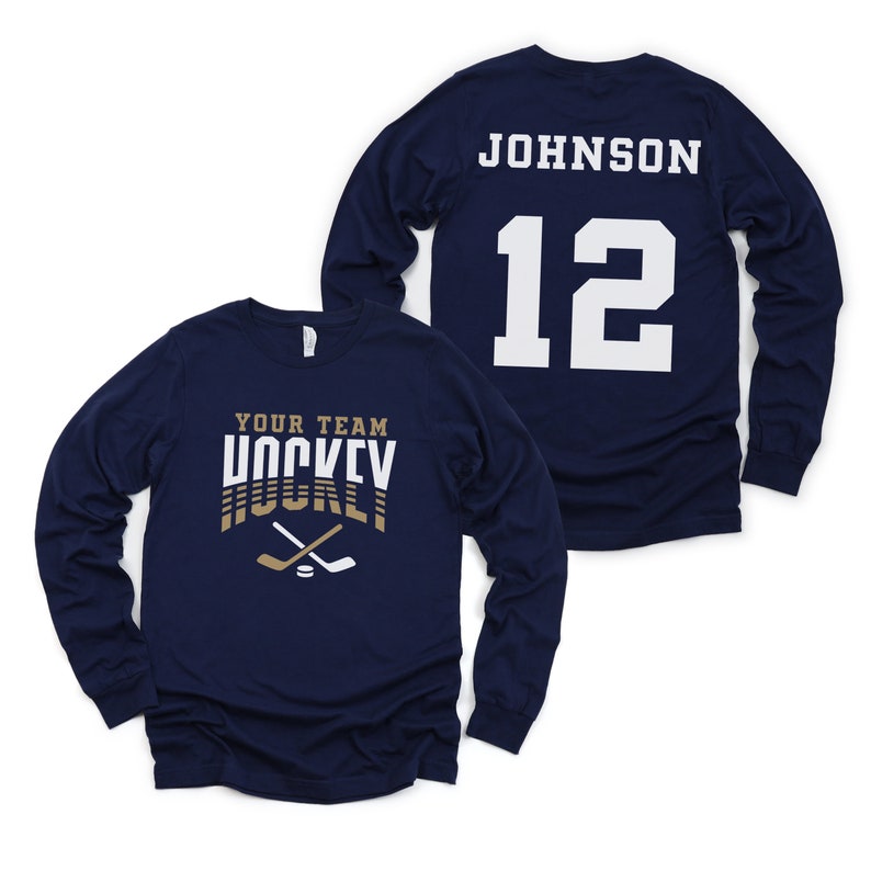 Custom Hockey Sweatshirt, Personalized Hockey Mom Shirt, Game Day Hockey Hoodie, Name and Number Hockey Sweatshirts, Custom Hockey Shirts image 5
