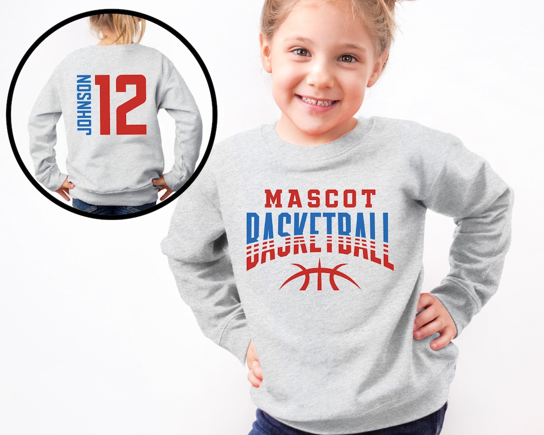 Custom Youth Basketball Shirt, Personalized Basketball Sweatshirt, Kids