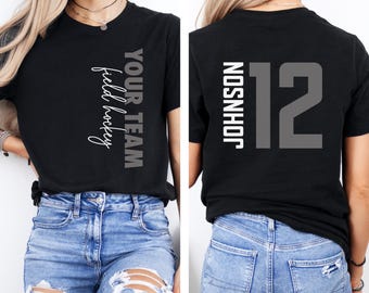 Custom Field Hockey Shirt, Personalized Field Hockey Mom Shirts, Field Hockey Hoodie, Customized Field Hockey Sweatshirt, Field Hockey Tee