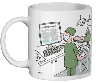 Surgeon Checks Operation Instructions - Ceramic Mug