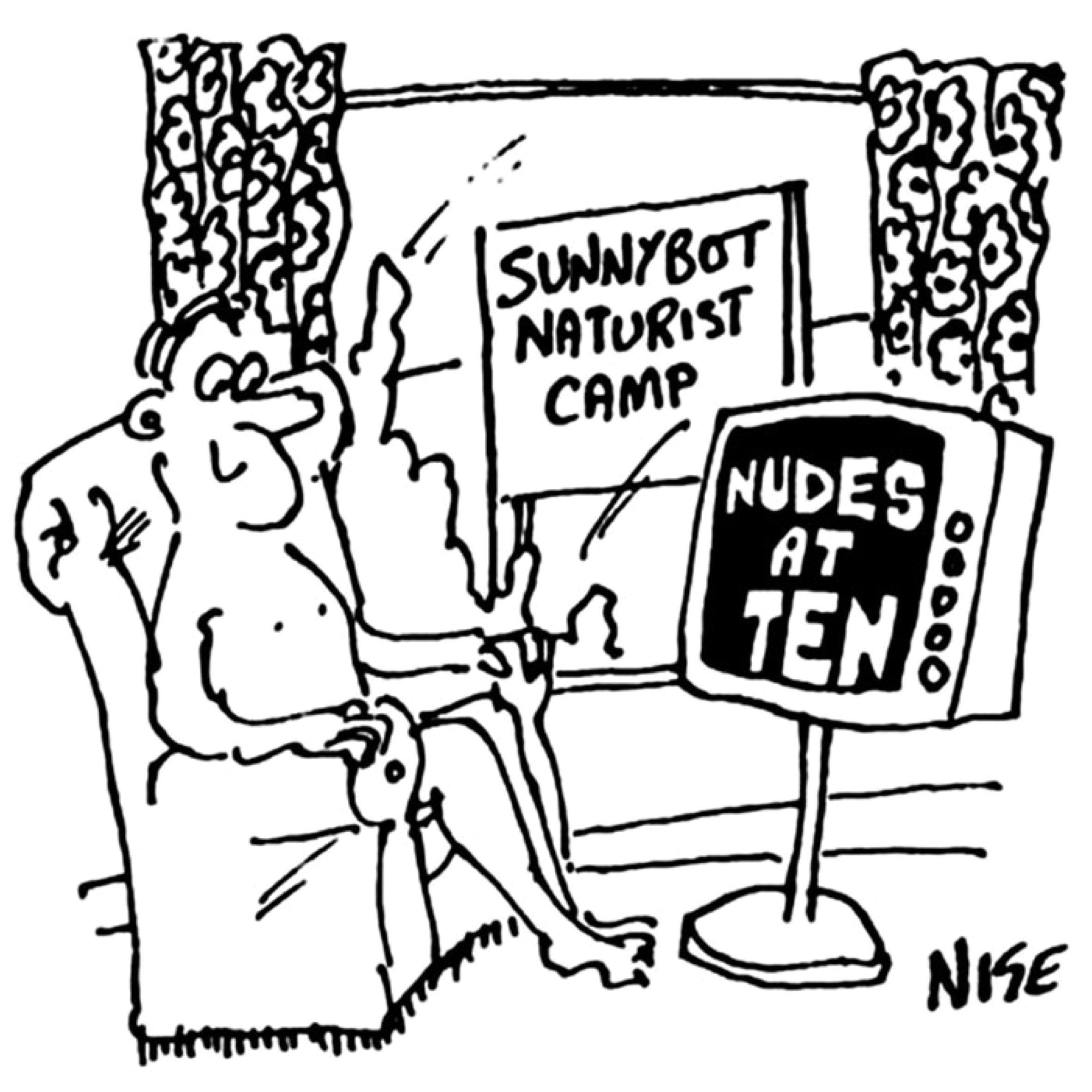 nudistcamps Funny Mug - Naturist Watching Television - Male Nudist Cartoon - Ceramic  Mug - Etsy Canada