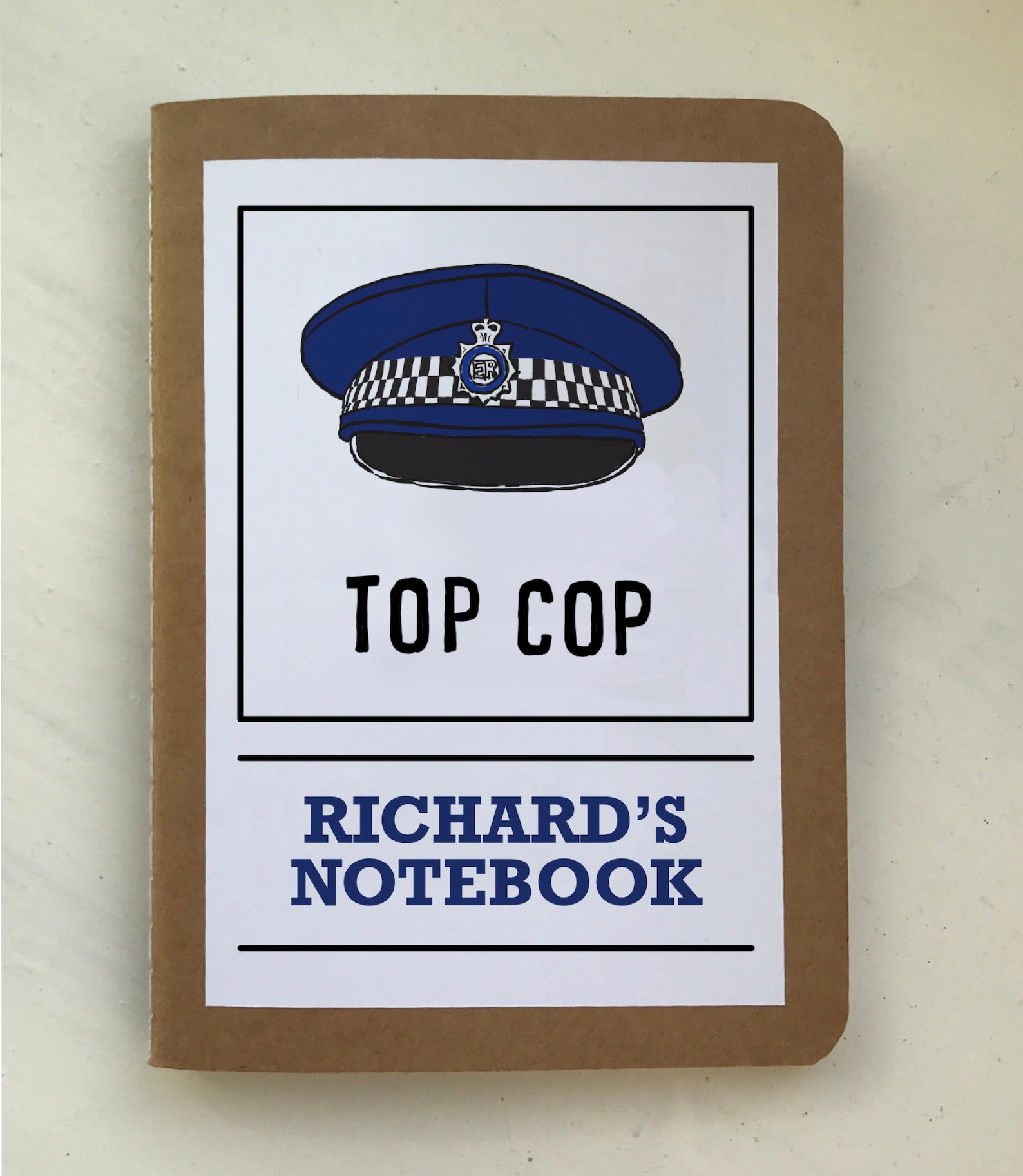 Police Notebook with Police Officer Flat Hat Design Etsy