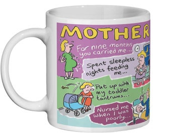 Birthday Gift for Mum - Showing the Support of a Mother - Ceramic Mug