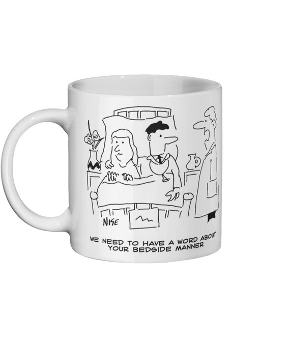 Funny Medical Mug Doctor's Bedside Manner Cartoon - Etsy Funny Medical Mug Doctor's Bedside Manner Cartoon - Etsy