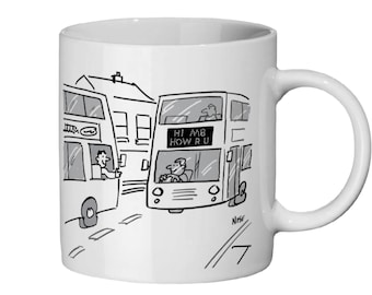 Bus Drivers Greeting Each Other - Ceramic Mug 11oz