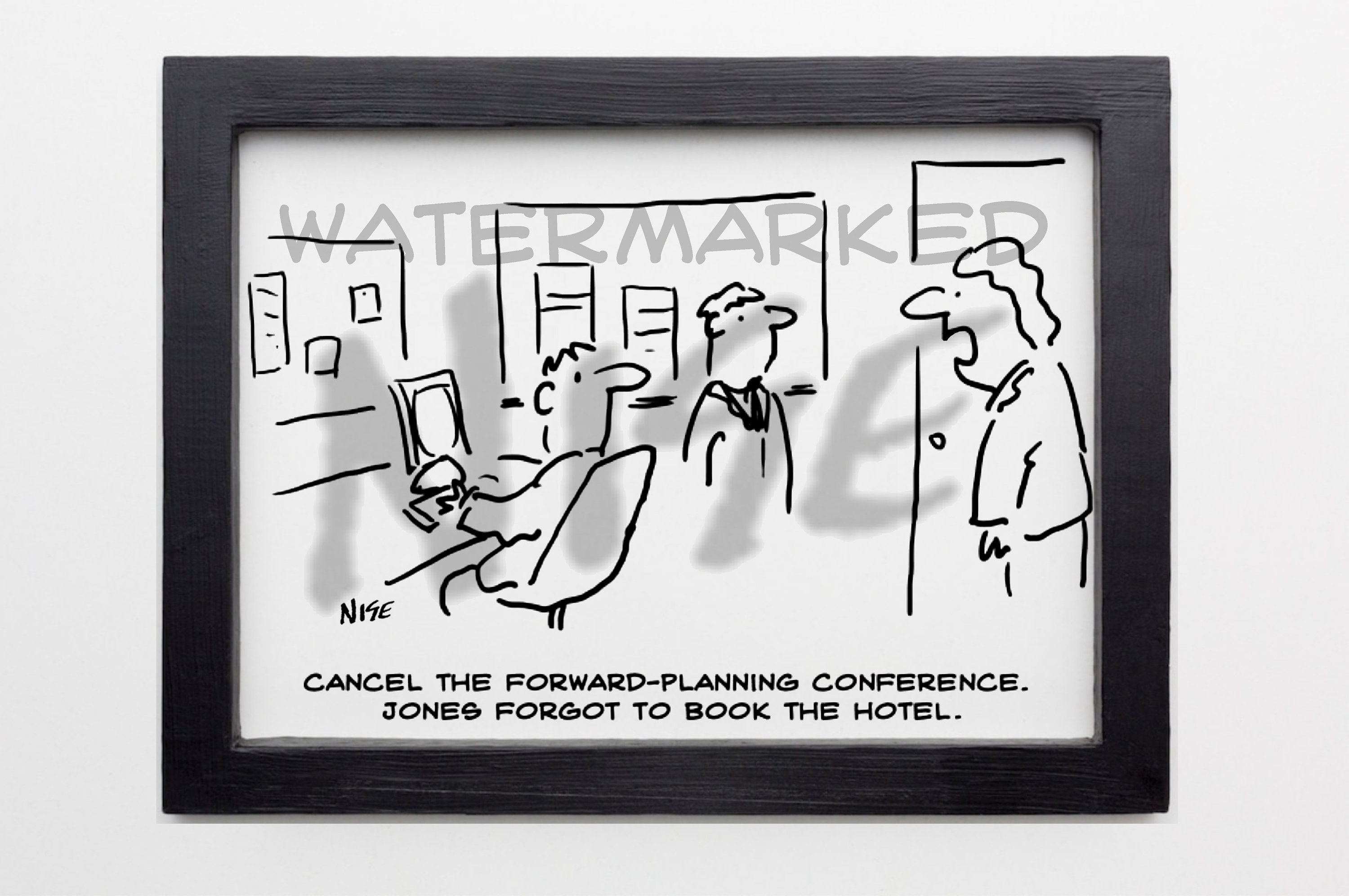 Office Cartoon. Cancel the Forward Planning Conference. no - Etsy Office Cartoon. Cancel the Forward Planning Conference. no - Etsy
