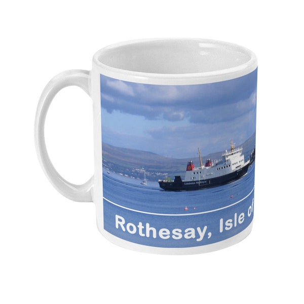 Isle of Bute Ferry at Rothesay, Scotland. Calmac Ferry on a Mug