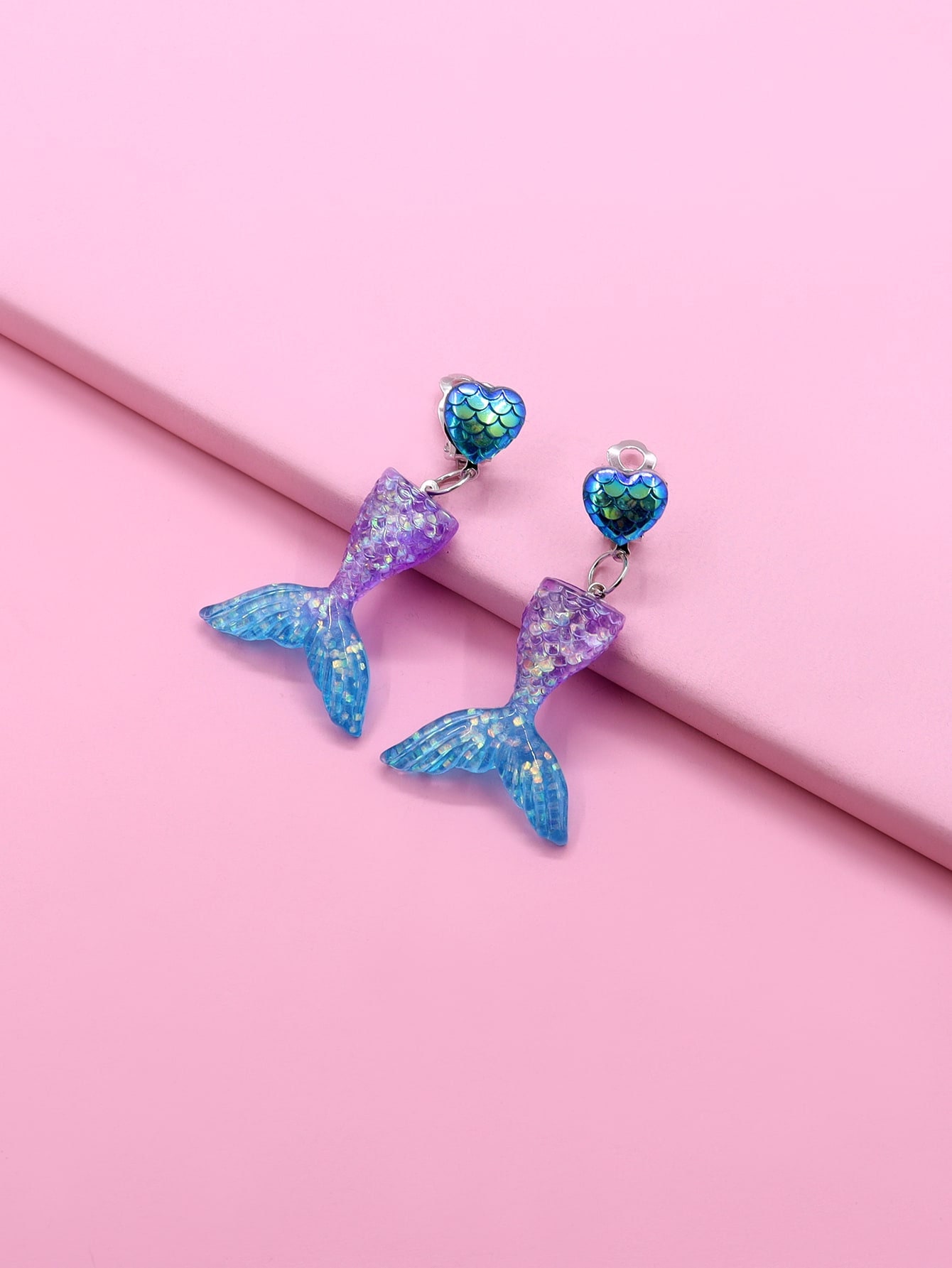 Mermaid Tail Drop Earrings Etsy