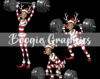 Corky Deers lyfter vikter, grafik