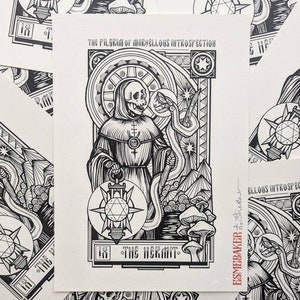 The Hermit Tarot Art Print A4 - By Esme Baker