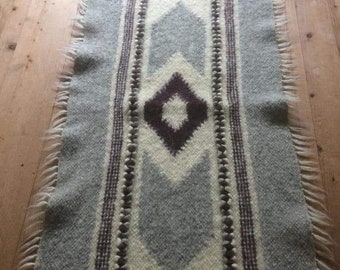Handmade,Lizhnyk, Ukraine Wool Blanket, Hutsul, Ukraine Folk Art, Rug, Throw Blanket, Grey Wool , Organic Wool , Home Decor, Gifts for Home