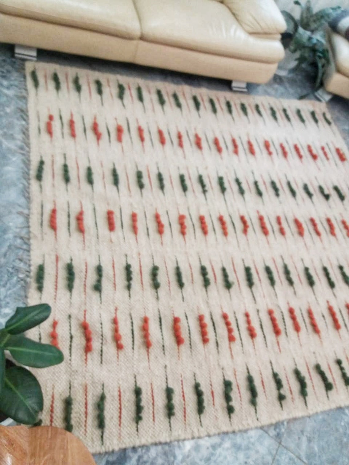 Boucle Throw Blanket cream Woolen Wool Bedspread Country Etsy