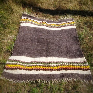 Rustic, Carpathian, Wool Blanket Ukraine, Boucle, Hutsul , Bedspread, Grey, Ukraine Wool Blanket, Throw , lizhnyk, Gift for Home, Christmas