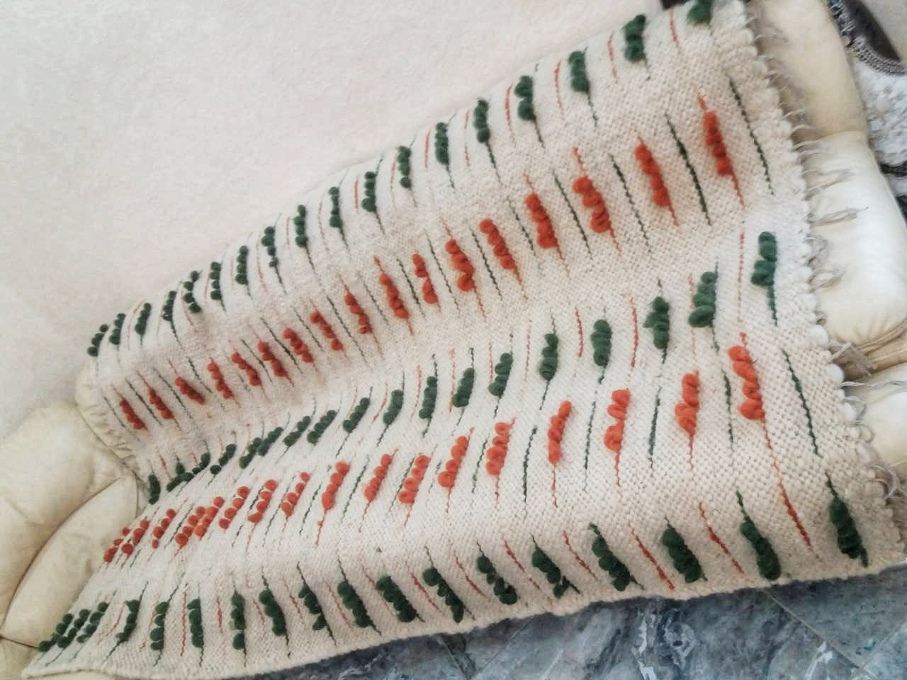 Boucle Throw Blanket cream Woolen Wool Bedspread Country Etsy