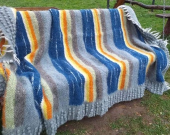 Throw Kilim Blanket Boho Chic Scandinavian Blanket Boucle Hutsul Wool Blanket Bed Cover Bedspread Rug Gifts For Home & Garden