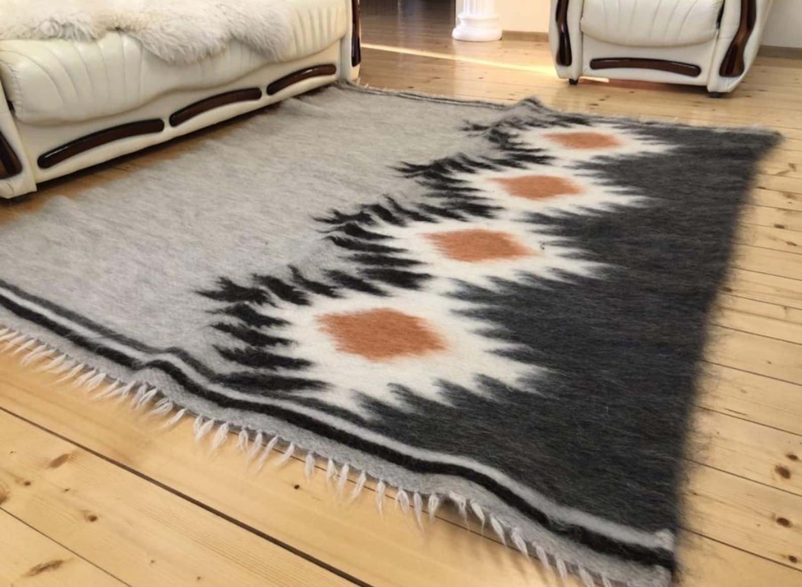 Kilim Throw Blanket Ready to Ship 8779 Inc Handmade Wool Etsy