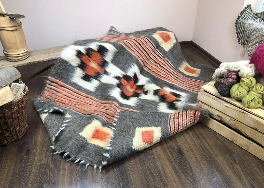 Kilim throw blanket kilim blanket mexican bedspreadmexican Etsy
