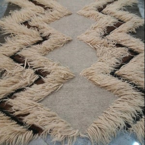 Throw Kilim Blanket Hutsul Blanket from Carpathian Brown & Cream Wool Ukraine Blanket Throw Woven Wool Art Ukraine Ethnic Lizhnyk Home Gift