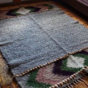 Traditional Hutsul Ukrainian Lizhnyk, Blanket, Plaid, Rug, Bedspread, Ukraine Blanket, Hutsul Wool Blanket, Woven Wool Art Ukraine, ECO Home