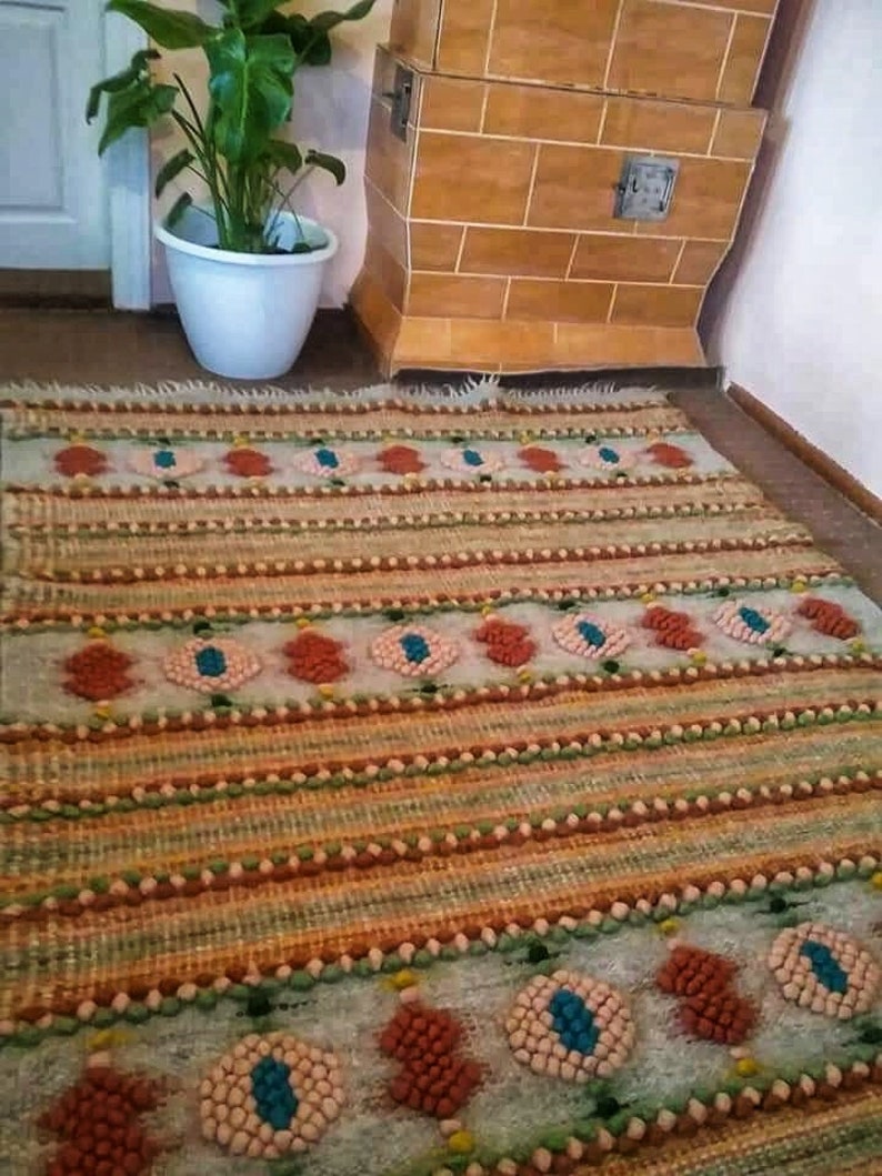 Kilim Throw Blanket Boucle Large Kilim Blanket Morocaine Etsy