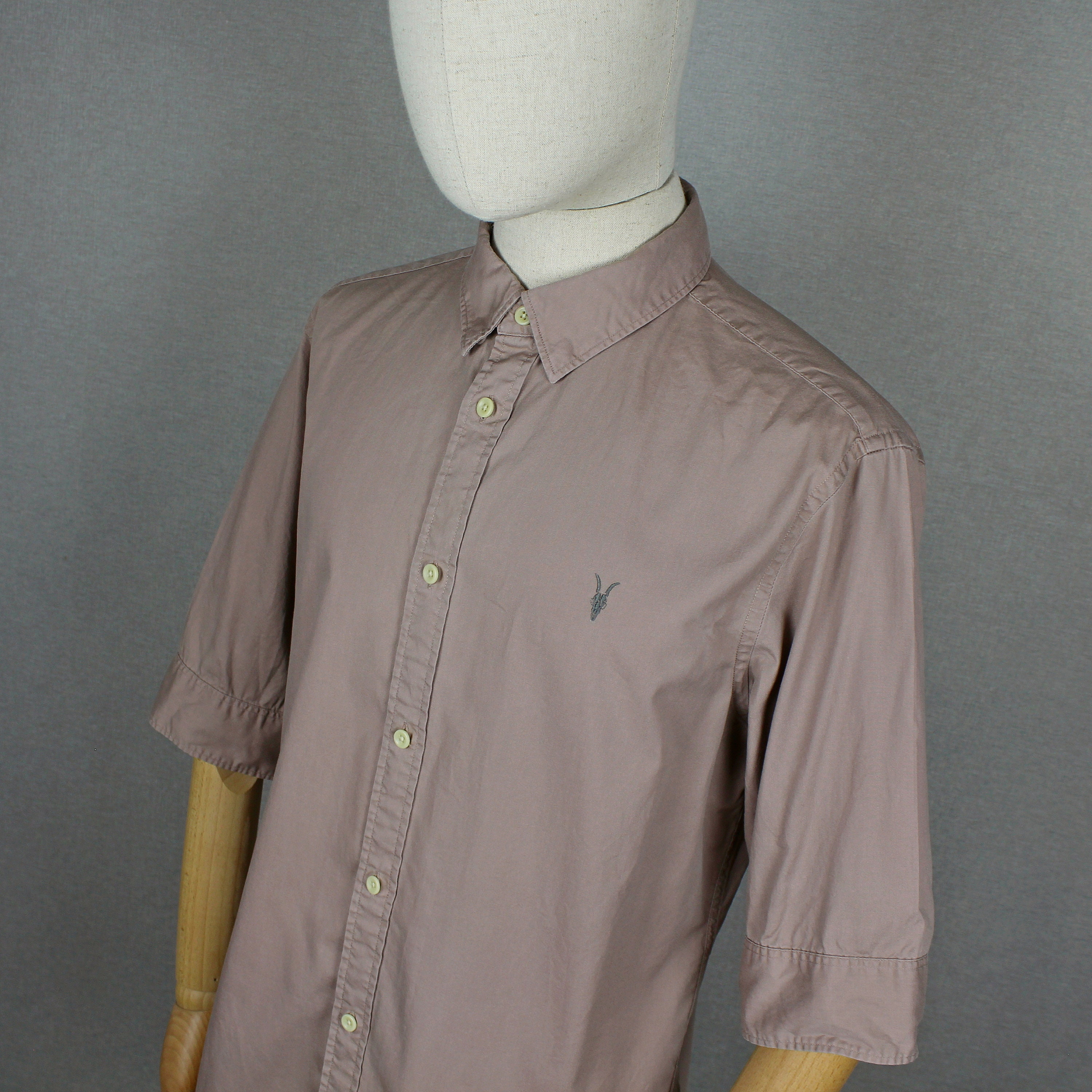 Allsaints Mens Short Sleeve Shirt Size M Etsy