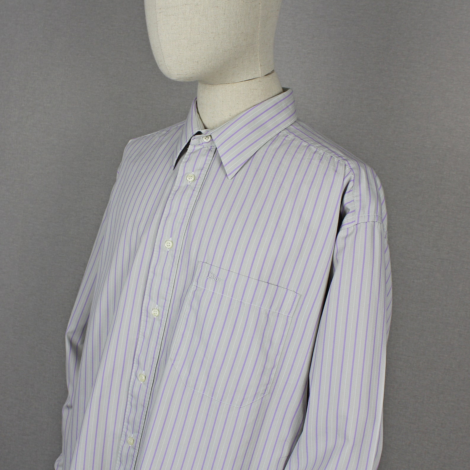 Christian Dior Long Sleeve Shirt Size 44 17 1/2 XL XXL | Etsy