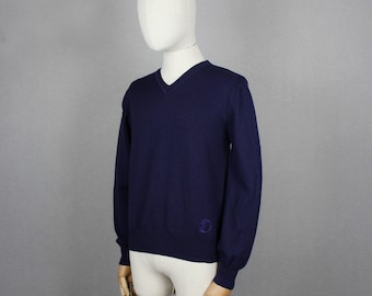 Versace Collection Purple Sweater Jumper Merino Wool Size S