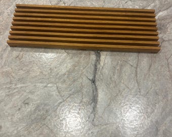 Teak soap tray, shampoo, vanity, shower