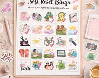 Soft Reset Bingo | Nervous System Regulation, Self-Care (Printable PDF)