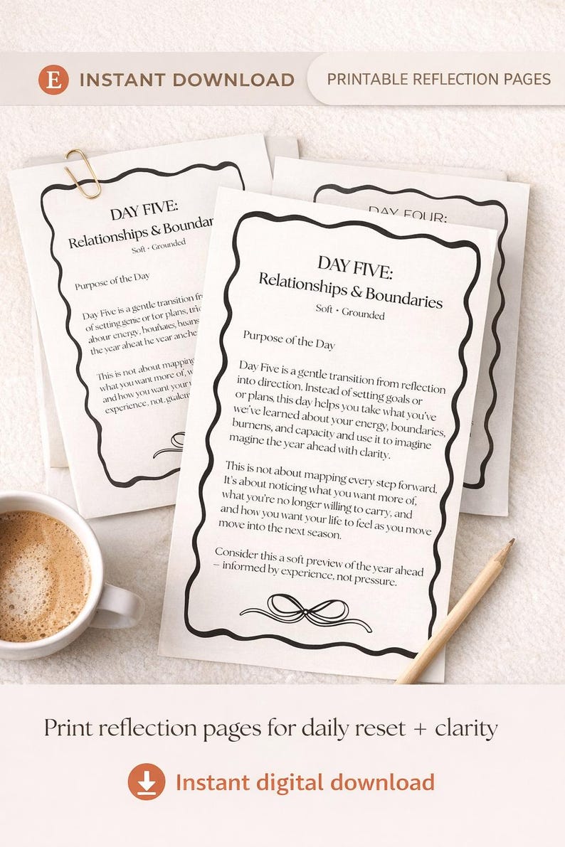 The 7-day Reset Workbook | A Gentle Life Reset for Clarity, Capacity ...