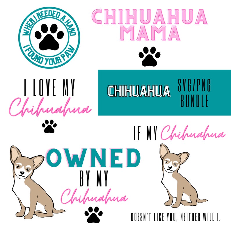 Download Etc Commercial Use Chihuahua Svg Png Bundle Hand Drawn Stickers Shirts Digital Download Sublimation Clip Art Art Collectibles Kromasol Com