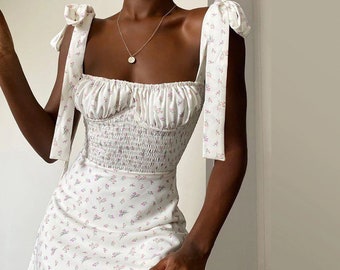 Tie Shoulder Dress Etsy