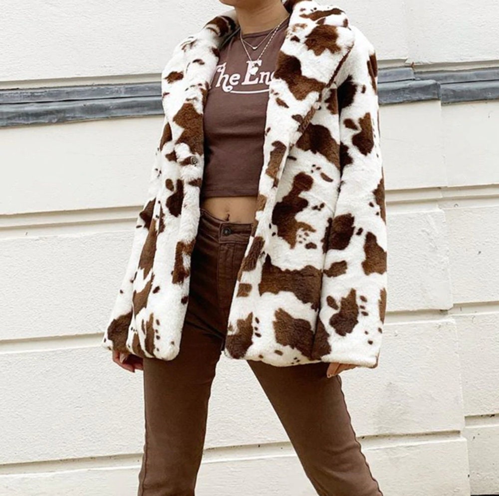 cow print coat