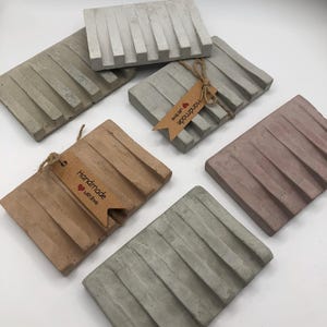 Concrete soap dish, modern design, as a gift